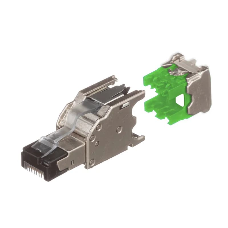 PROFINET Shielded Field Term RJ45 Plug is a simple-to-attach plug for field termination of 2-pair shielded twisted pair cable. Providing Category 5e performance the IndustrialNet PROFINET plug is terminates 2-pair, 22 AWG, 100 ohm shielded twisted pair cable compatible with PROFINET shielded systems.