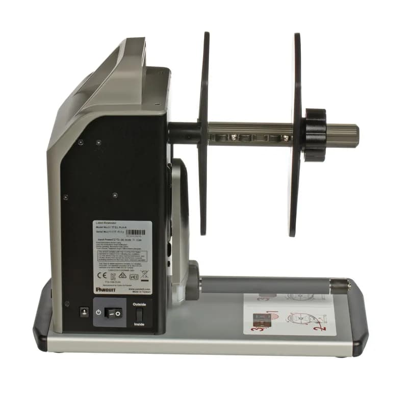Panduit PLA-R - The WrapID PLA-R Label Rewinder automatically rewinds labels after printing. For use with the PLA-100 Label Applicator. Use rewinder with TDP43ME and TDP4*HE printer models. For North America use.
