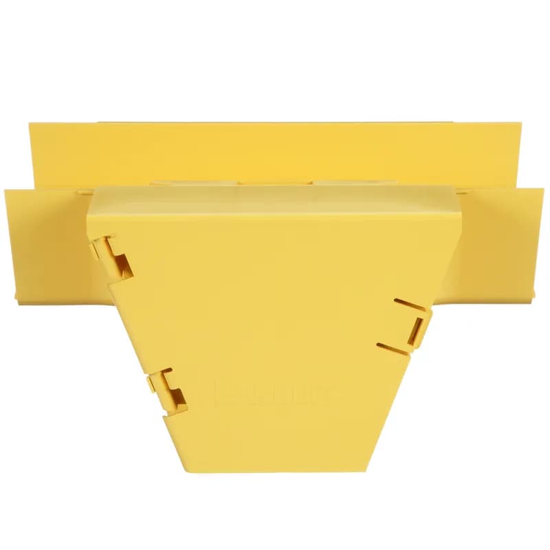 The FiberRunner 6x4 Vertical Tee creates a 90 vertical drop from a horizontal run. The vertical tee includes a hinged door.