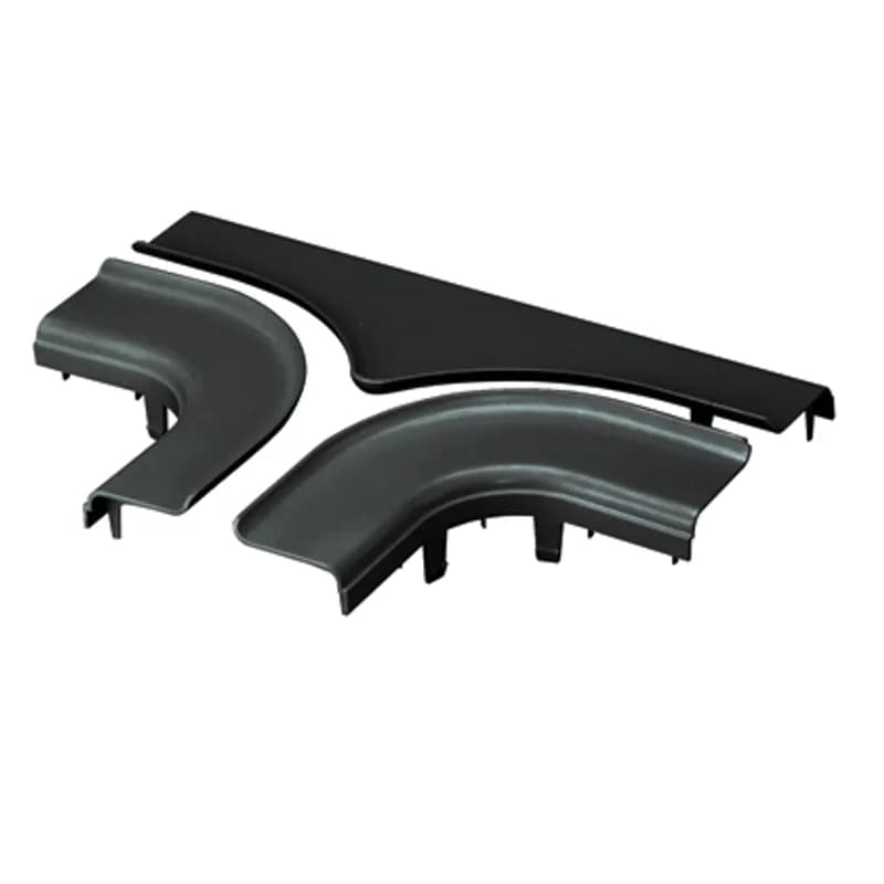 The FiberRunner 4x4 Horizontal Tee Split Cover is optional for the for the horizontal tee fitting FRT4X4LBL. The snap-on feature allows the cover to be installed and removed with no tools required. The split cover creates a radiused 0.75 inch (19mm) opening for easy access to add or remove cables.