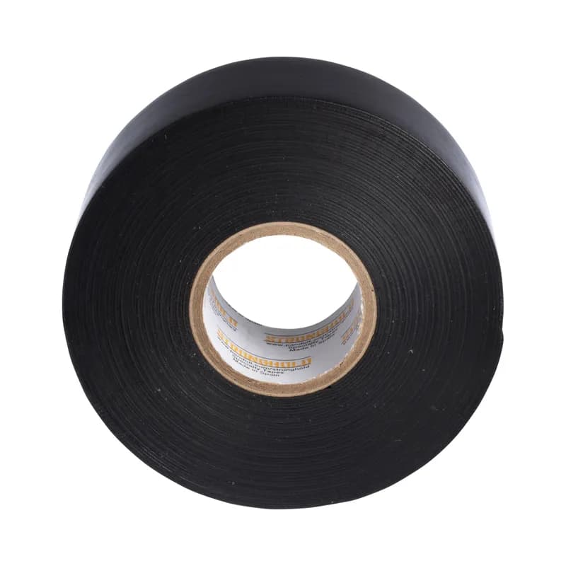 Panduit ST130-150-30BK - StrongHold ST130-150-30BK Rubber Insulating Tape is designed for high voltage jobs with a 130 C emergency overload temperature. It is linerless which allows for quick and easy application and is self-bonding. This tape produces a void-free build-up and has great chemical resistance. The base is made of an Ethylene Propylene Rubber and is 1.5 x 30 in size. Comes 1 roll to a box, and 30 rolls per case.