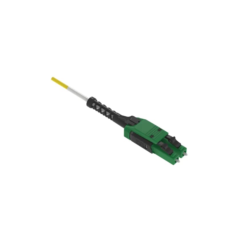 OS2 duplex fiber patch cord with a 2.0mm cable jacket. Plenum rated, features LC APC Uniboot pull-boot connectors, and has Optimized insertion loss, 009 meters in length