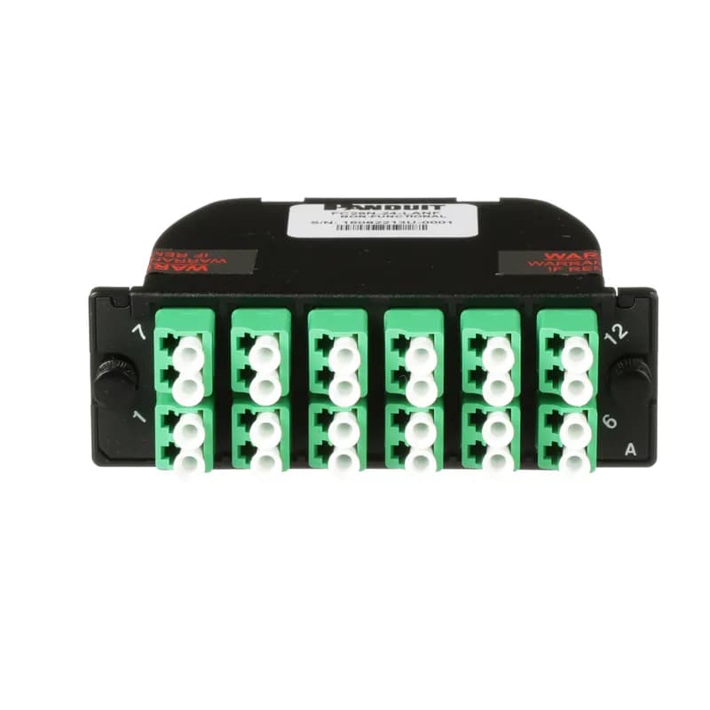 OPTICOM 2 MPO TO 12 DUPLEX LC/APC CASSETTE; OS2 FIBER AND STANDARD LOSS; MODIFIED METHOD A - PAIR FLIPPED