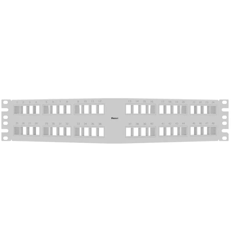 NetKey Modular Patch Panel, Angled, Flush Mount, 48 Port, White