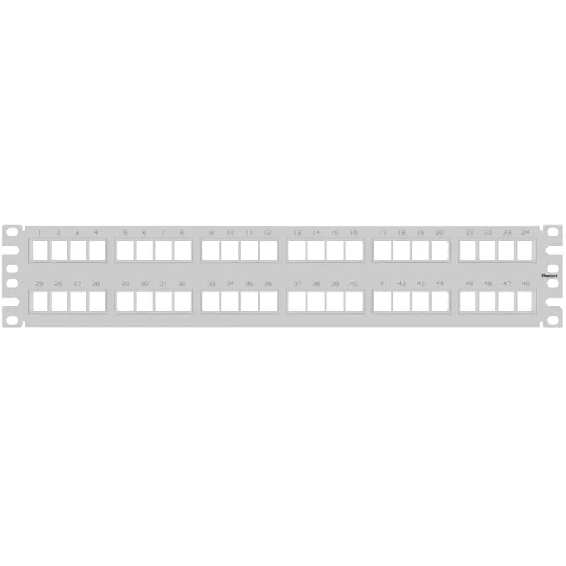 NetKey Modular Patch Panel, Flat, Flush Mount, 48 Port, White