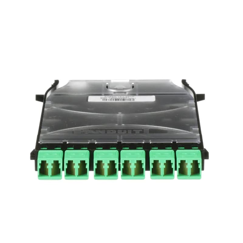 HD FLEX LC SPLICE CASSETTE PRELOADED WITH 12 OS2 LC RIBBON (250UM) AND STANDARD IL; 6-PORT DUPLEX LC/APC ADAPTERS WITH ZIRCONIA SLEEVES