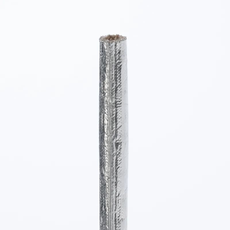 Panduit FT62-C - Fiberglass Insulating Tubing for High-Temp Applications, 0.625 Inches (15.9 mm) Nominal Inside Diameter, 100 Feet (30.5 Meters) Reel. The reflective aluminized high-temp resistant fiberglass tubing is resistant to temperatures up to 1,200 F (649 C ) and allows for use with irregular shapes. The tubing provides continuous abrasion resistance for wires, cables and tubing.