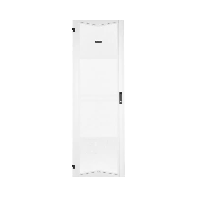 Single Hinged Door for use with 800mm Wide, 45RU FlexFusion Cabinet. Door Includes mechanical key lock. Door can accept 3 Digit Combo Lock, Smart Rack Security Handle, HID w/Humidity Sensor or HID/Keypad w/Humidity Sensor. Door has 80% Open Perforation. White