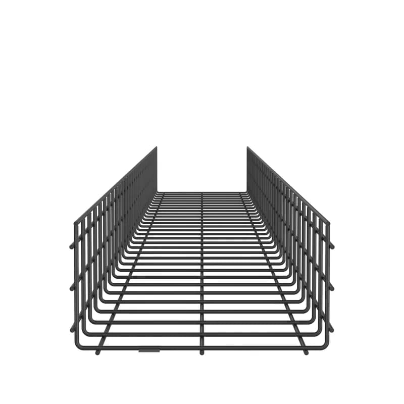 The 6" height x 12" width wire basket is available in a black powdered coated finish. The wire basket can be used in many applications to route cable to the needed location. It s design enable users to have to cut less wires on a basket with improves risk mitigation.