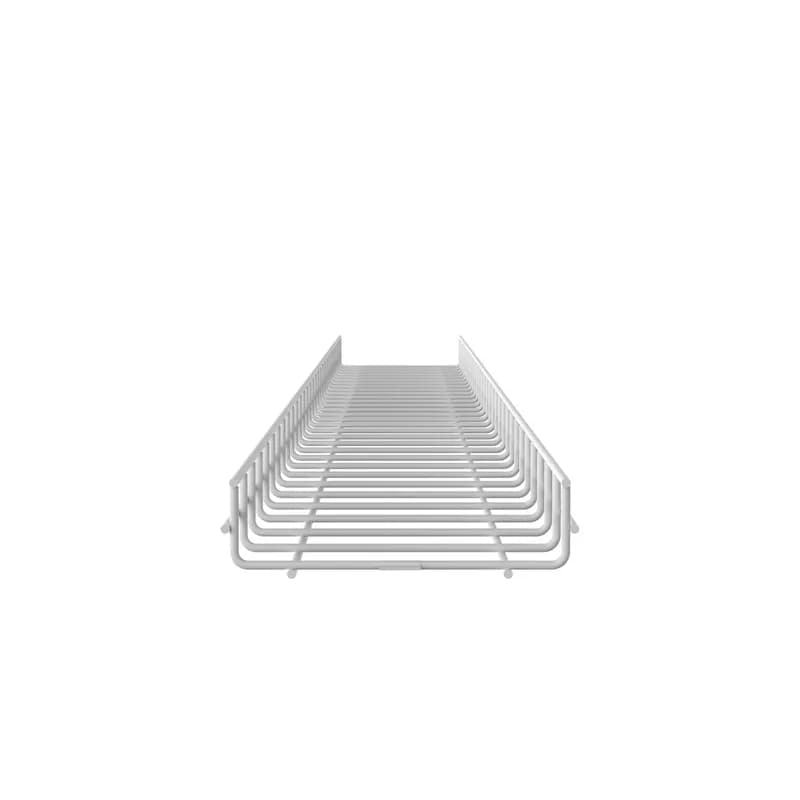 The 2" height x 8" width wire basket is available in a white powdered coated finish. The wire basket can be used in many applications to route cable to the needed location. It s design enable users to have to cut less wires on a basket with improves risk mitigation.