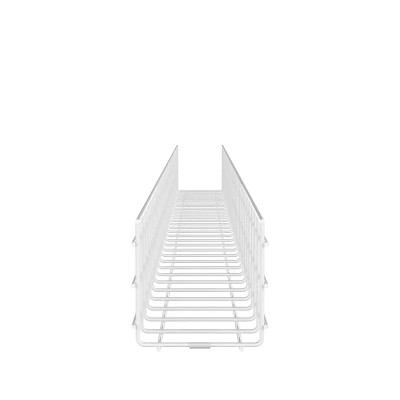 The 6" height x 6" width wire basket is available in a white powdered coated finish. The wire basket can be used in many applications to route cable to the needed location. It s design enable users to have to cut less wires on a basket with improves risk mitigation.