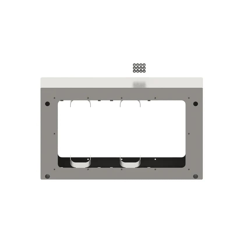 This HD Fusion Wall Mount Cable Storage Box is used along with the HD Fusion Wall Mount enclosures (Panduit part numbers FWMHSS*S-3456 and FWMHSS*S-6912, sold separately). The cable storage box can be installed on either the top or bottom of the wall mount enclosure and offers built-in cable management brackets to keep cables organized. All necessary hardware is included for this part. This Cable Storage Box is gray in color.