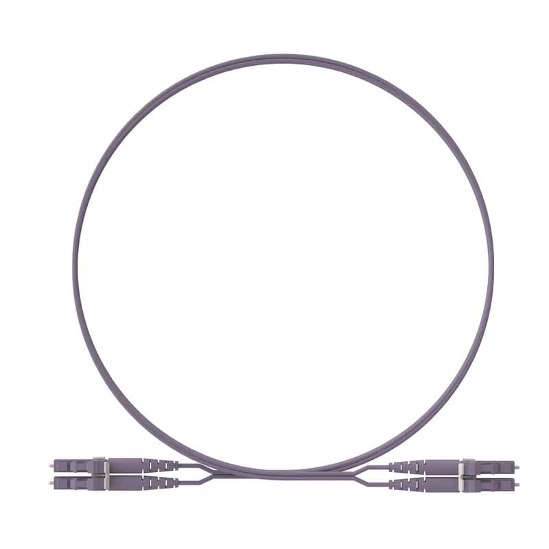 Panduit FS2EPKGLNNGM008 - The duplex fiber patch cord is OM4+ Signature Core with 1.6mm cable zipcord jacket. It is Plenum (OFNP), features LC Duplex connectors, has ultra low insertion loss and is 8 meters in length. This cord is Keyed G - Violet LC Duplex on one end, standard LC Duplex connection on the other end as part of a keyed cabling systems that provides an additional layer of physical security, mating only with matching keyed components. The cable jacket color is violet.