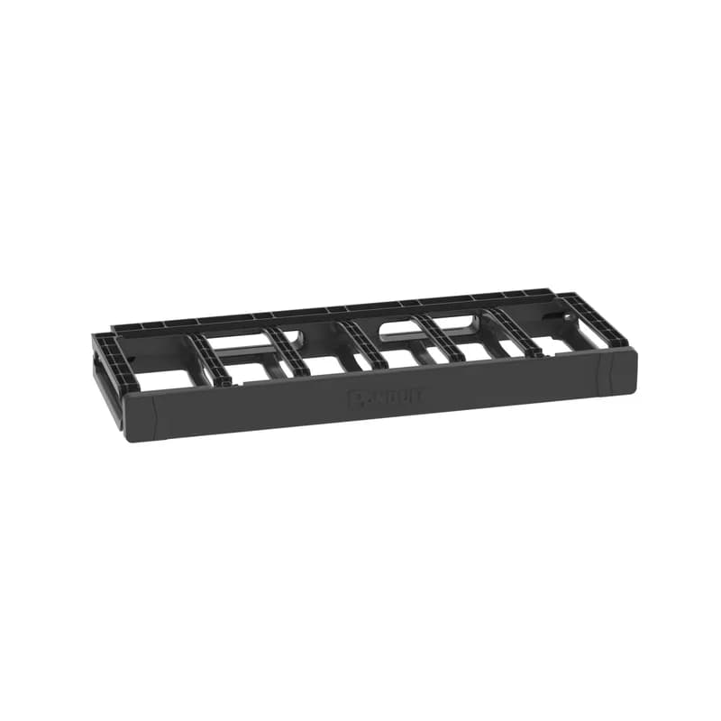 The PatchRunner 2 Horizontal Cable Manager organizes and protects copper and fiber network cabling in any standard EIA 19 inch (483mm) rack or cabinet. Large front finger openings easily accommodate Cat 6 and 6A cables, reducing installation time and maintenance costs. The manager matches depth for flush mount with PatchRunner 2 and PatchRunner 2 Enhanced Vertical Cable Managers. The single-sided manager is 1 RU and has a dual-hinged, magnetic front cover. The manager is black.