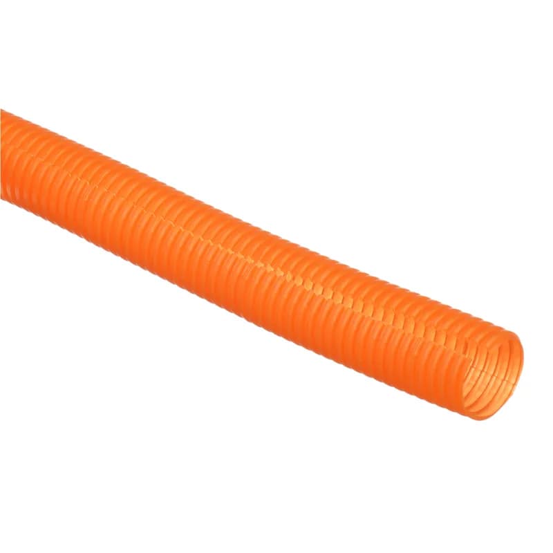 The CLT25NFRUV-3 Corrugated Loom Tubing protects cables from impact and abrasion. Features a lengthwise slit for easy installation onto a bundle of wires. Hold in place with cable ties and accessories. Suitable for Electric Vehicles and outdoor applications. Flame Retardant and UV Resistance. UL94-V2 flammability rating and a maximum temperature rating of 275 F (135 C). Flame Retardant Polymide. Inside diameter 0.26" (6.5mm). Color Orange. 2952 ft. (900m) Std. Pkg. 1 per package.