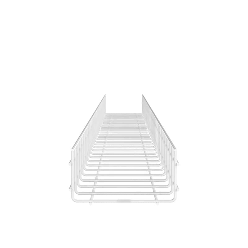 The 4" height x 8" width wire basket is available in a white powdered coated finish. The wire basket can be used in many applications to route cable to the needed location. It s design enable users to have to cut less wires on a basket with improves risk mitigation.