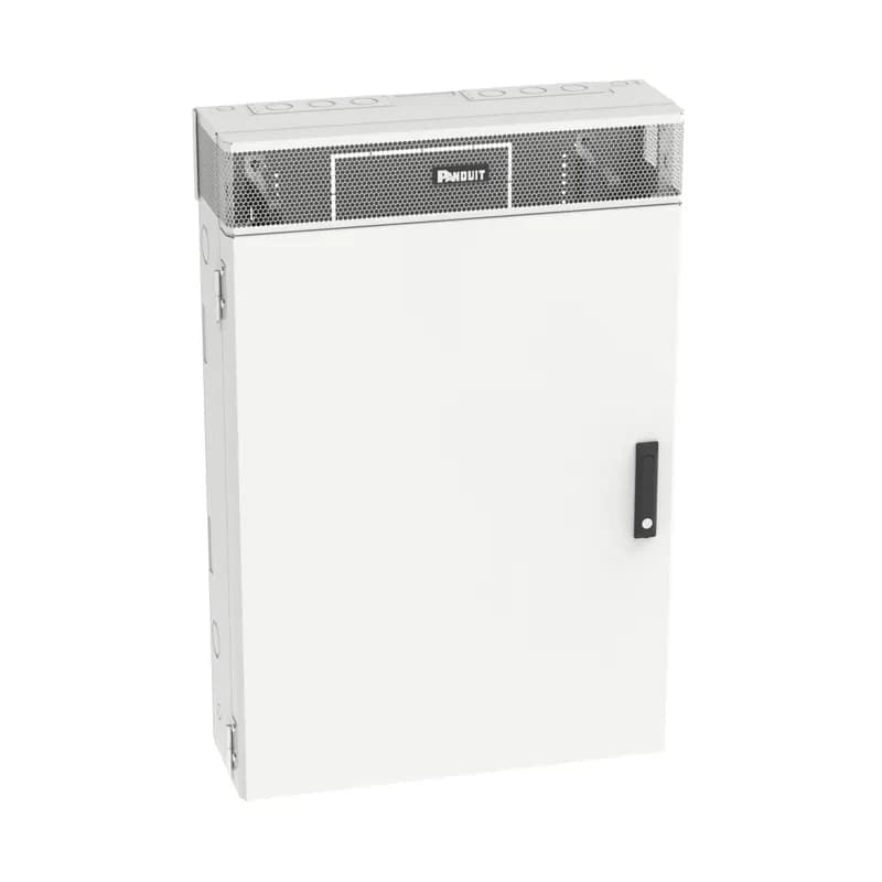 The TrueEdge Vertical Wall Mount Enclosure provides a comprehensive architecture that allows up to 36" of active equipment depth to be mounted in a low-profile application. The TrueEdge has adjustable rails to allow for optimal configuration. This enclosure houses 3RU of passive equipment and 3RU active equipment. 9.5" Depth, 42" Height, White