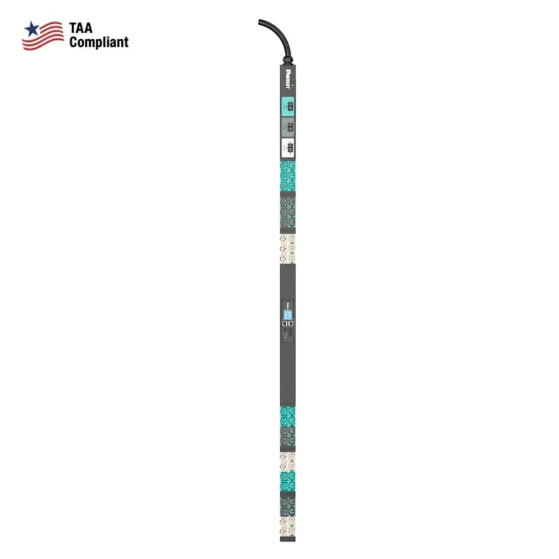 Panduit E42G06LTAA - TAA EL2P MSPO PDU, 20/16 AMP, (21)C13/C15, (21)C13/C15/C19/C21, IEC 60309 3P+N+E 6h 20A/16A (IP44)-3M, BLACK