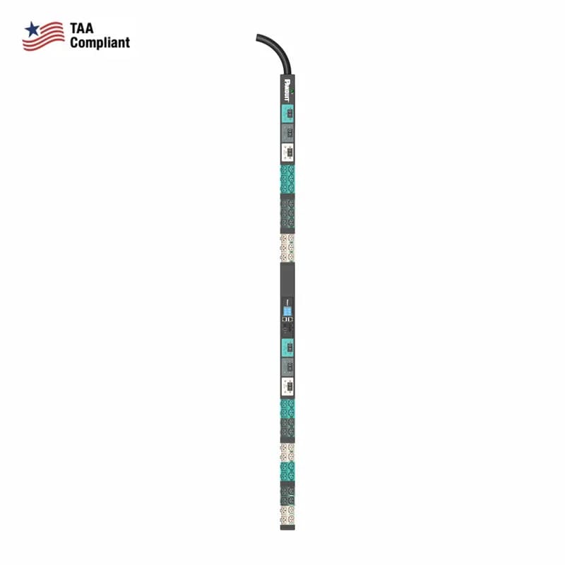 Panduit E42E26LTAA - TAA EL2P MS PDU, 50 AMP, (21)C13/C15, (21)C13/C15/C19/C21, CS8365-3M, BLACK