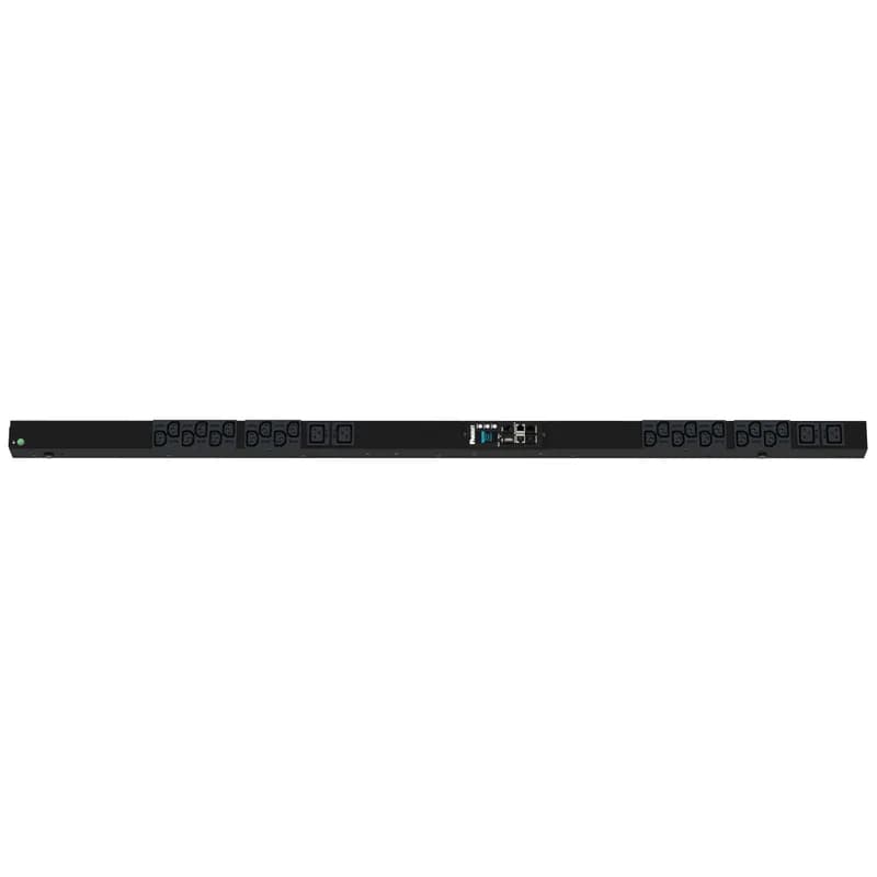 Panduit P24D40G - The Panduit™ G6 Monitored Input PDU features (20) C13 and (4) C19 outlets. It is a 16 amp, 230 V, single phase PDU with an IEC 60309 2P+E 6h 16A (IP44) input plug and a 10 foot (3m) power cord. The PDU is black.
