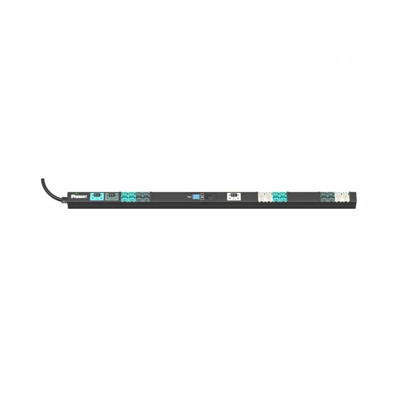 Panduit E24E30L - EL2P MS PDU, 30 (24) AMP, (12)C13/C15, (12)C13/C15/C19/C21, NEMA L21-30P-3M, BLACK