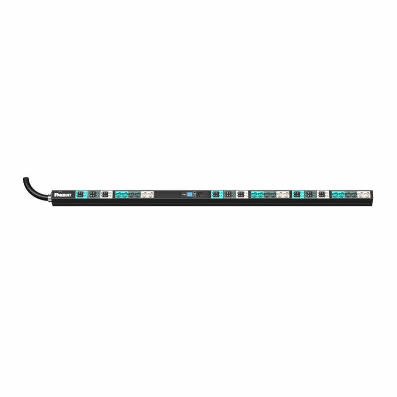 Panduit E18D04L - EL2P MI PDU, 100/125 AMP, (18)C13/C15/C19/C21, IEC 60309 3P+N+E 6h 100A/125A (IP67)-3M, BLACK
