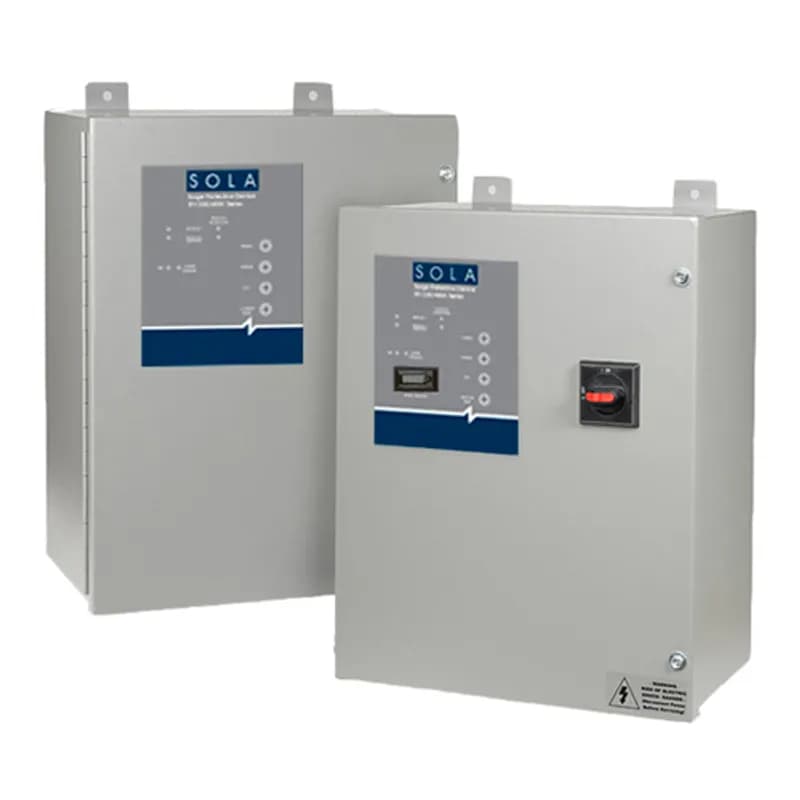 SolaHD STV400K-10Y - STV 400K Series Surge Protection Devices, UL Listed: UL 1449, 3rd Edition, type 1 locations, UL rated 200kAIC with component levle fusing for safe operation, Listed/NEMA type 12 enclosure, Input Voltage 120/208 V, Three Phase Wye, 4 wire plus ground