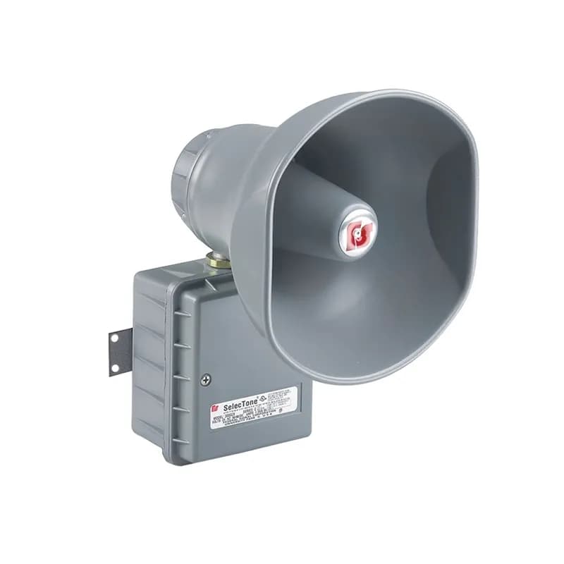 Federal Signal 302GCX-240 - SelecTone 30W Amplified Speaker, Hazardous Location, UL and cUL CID2, 240VAC, Gray