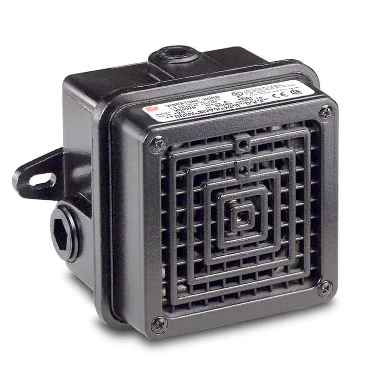 Vibratone Horn with Weatherproof Back Box, Hazardous Location, UL and cUL CID2, 240VAC, Gray