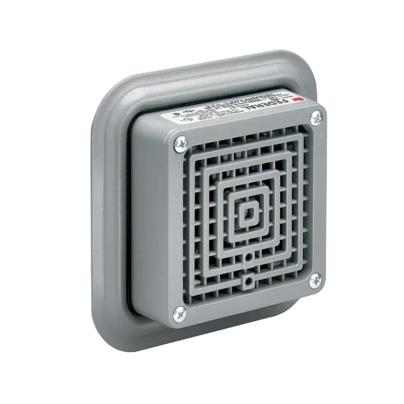 Federal Signal 350TR-024 - Vibratone Horn with Trim Ring, UL and cUL, 24VAC, Gray