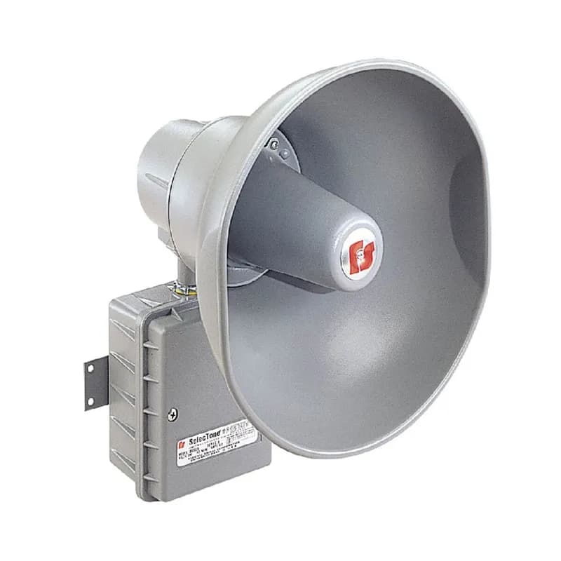 Federal Signal 304GCX-024 - SelecTone 15W Amplified Speaker, Hazardous Location, Supervised, UL and cUL, 24VDC, Gray