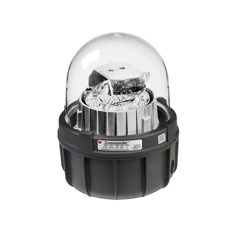 Federal Signal 371LED-120C - Commander LED Rotating Light, UL and cUL, 120VAC, Clear