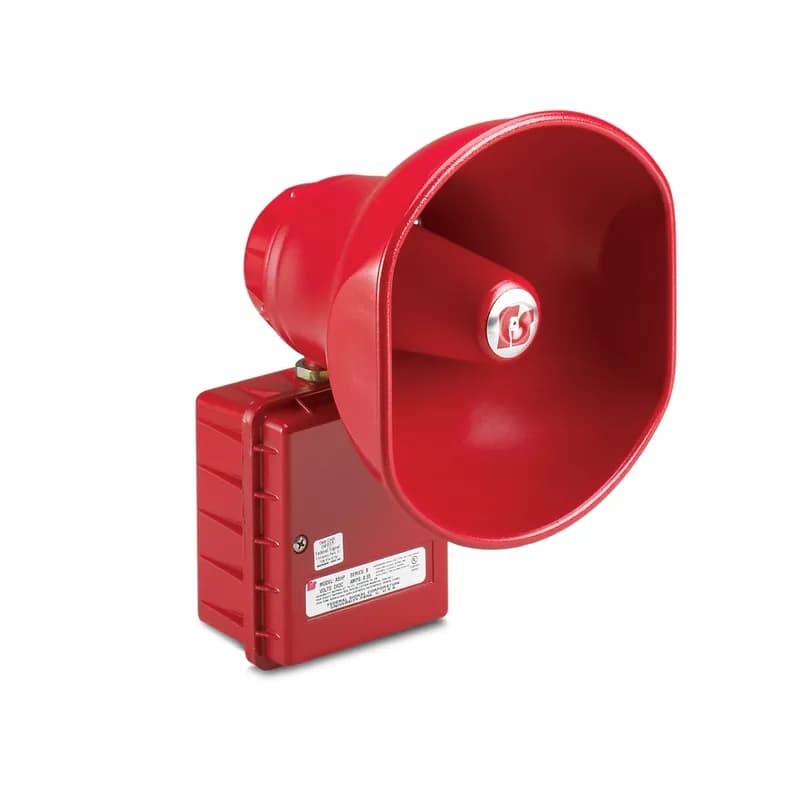 Federal Signal 304GC-024-CN-R - SelecTone 15W Amplified Speaker, Supervised, UL and cUL, ULC Fire Listed, 24VDC, Red
