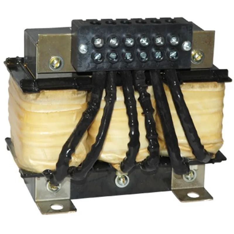 600V Class Iron Core Reactor, Core and Coil, 62 Amps, 0.74 Inductance, 60 Hz