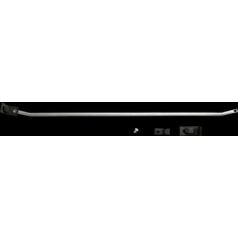 A light support assembly used to support lighting fixtures from between T-bars with adjustable fixture position. It is made of pre-galvanized steel and spring steel. The assembly is 24 inches long and is a straight/bar shape. It fits Lightoiler 5® and Calculite® series fixtures.