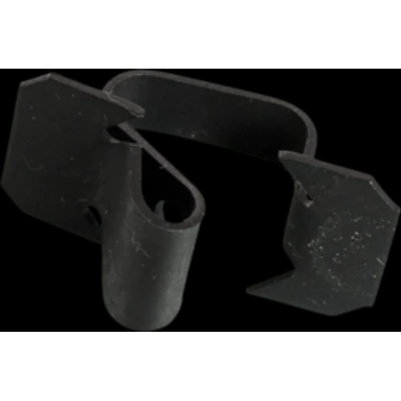 Flexible conduit/cable metal stud clip for attaching MC, AC, or BX cable to the open edge of a metal stud. It is made of spring steel with a zinc phosphate and oil finish. The clip is press-on mounted and is stamped construction. It is sized for cable diameter 0.433-0.535" and holds 1 cable.