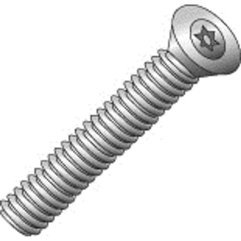 Tamperproof machine screws with a button head and star pin drive. Made from 18-8 stainless steel with a stainless finish for applications requiring general atmospheric corrosion resistance. The screw size is #8 x 1 in. with 2A external threads and 32 TPI.
