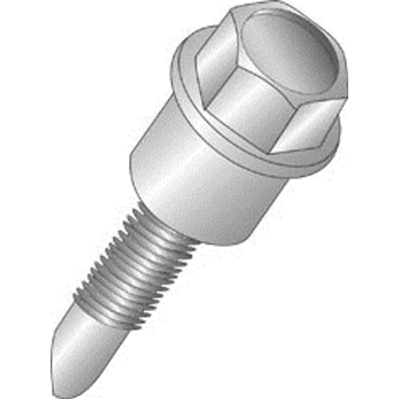 Minerallac Company 59616 - Vertical threaded rod anchor installed vertically into steel with an internally threaded head for receiving threaded rod. It is made of steel with a yellow dichromatic finish for corrosion protection. The size is 3/8 in and the length is 1-7/8 in. Internal thread size is 16 TPI.