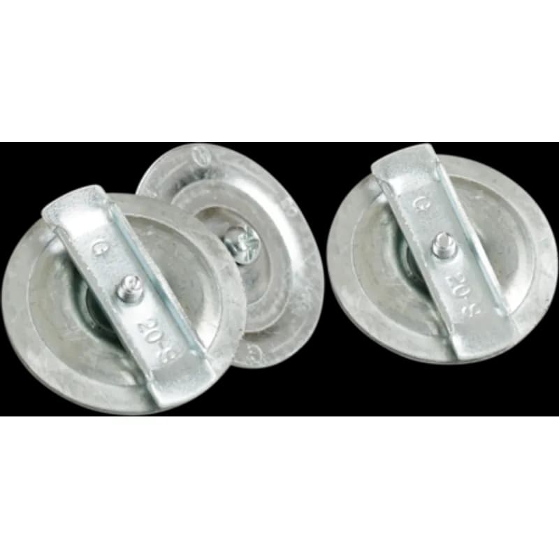 A 3-piece knock out seal for sealing open knockout holes. It is made of steel with a zinc plated finish and has a circular shape. The seal is sized 3/4 in and measures 3/4 in long, 3/4 in wide, and 1/4 in high.
