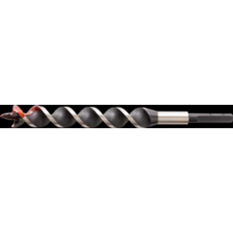 Minerallac Company 80920 - An auger bit for electricians with a self-feeding screw point and spur for clean boring. It is made of steel with a black oxide coated finish. The bit has a 1-1/4" diameter, 8.500" overall length, 5.500" twist length, and a hex shank.