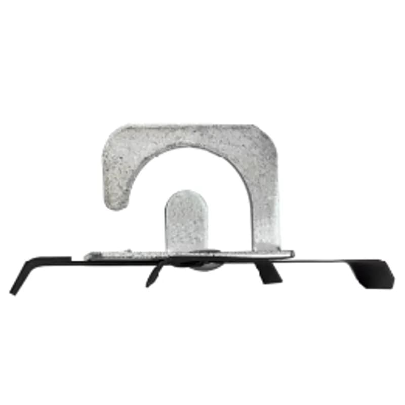 Minerallac Company MCACS50APS - 14-3 thru 10-2 (0.430 - 0.560" O.D.) MC/AC Support Bracket, Fits Up to 4 Cables, Two 3/16" Mounting Holes, Zinc Plated with Multi-Function Clip, Fits 1/8-3/8" Flange and #12 Wire thru 3/8" Rod, #10-24 and 1/4"-20 Thread Impressions, Spring Steel
