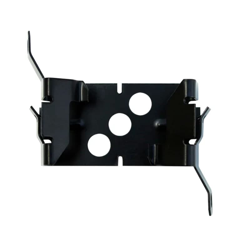 Minerallac Company MCAC2 - This is an MC/AC stud clip with a breakapart design. It is made of spring steel with a black finish and black color. The listed size is 0.72 in x 2.25 in x 2.25 in, and the thickness is 0.030 in.