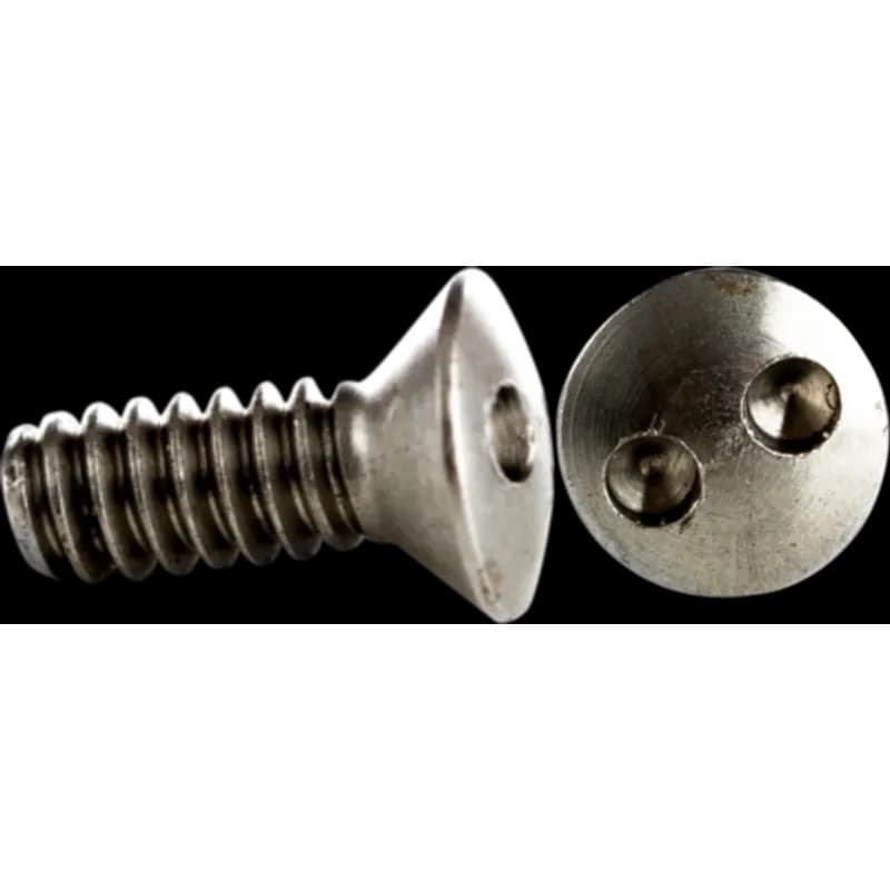 Minerallac Company 25620TPJ - 6-32 x 1-1/4" Tamperproof Machine Screws, Oval Head, Spanner Drive, 18-8 Stainless Steel , Jar/100