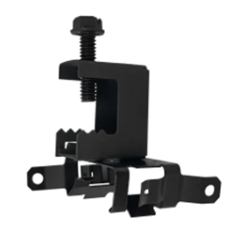 Minerallac Company 500MC2 - Set Screw Beam Clamp Fits up to 1/2" Flange, Double Run Support Clip fits 14-2 thru 10-3 MC/AC , Spring Steel, Black