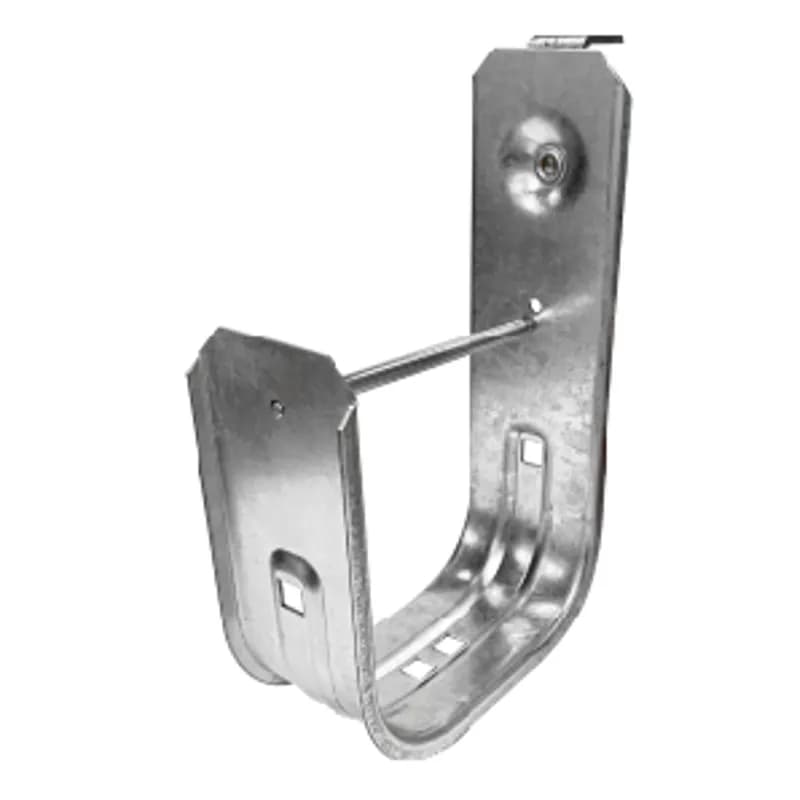Minerallac Company J400B - 4" J-Hook and Right Angle Bracket Assembly, 1/4" Mounting Hole, Includes Steel Retaining Pin, Pre-Galvanized