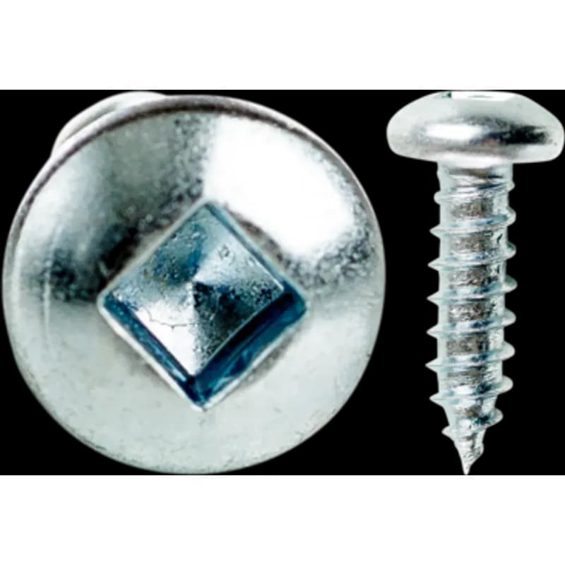 Minerallac Company 71016BFG - 10 x 1" Self-Tapping Sheet Metal Screw, Pan Head, Square Drive, 18-8 Stainless Steel, Box