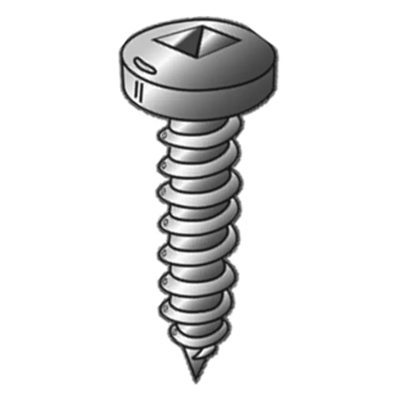 Minerallac Company 11240BFG - 12 x 2-1/2" Sheet Metal Screws, Pan Head, Square Drive, Zinc