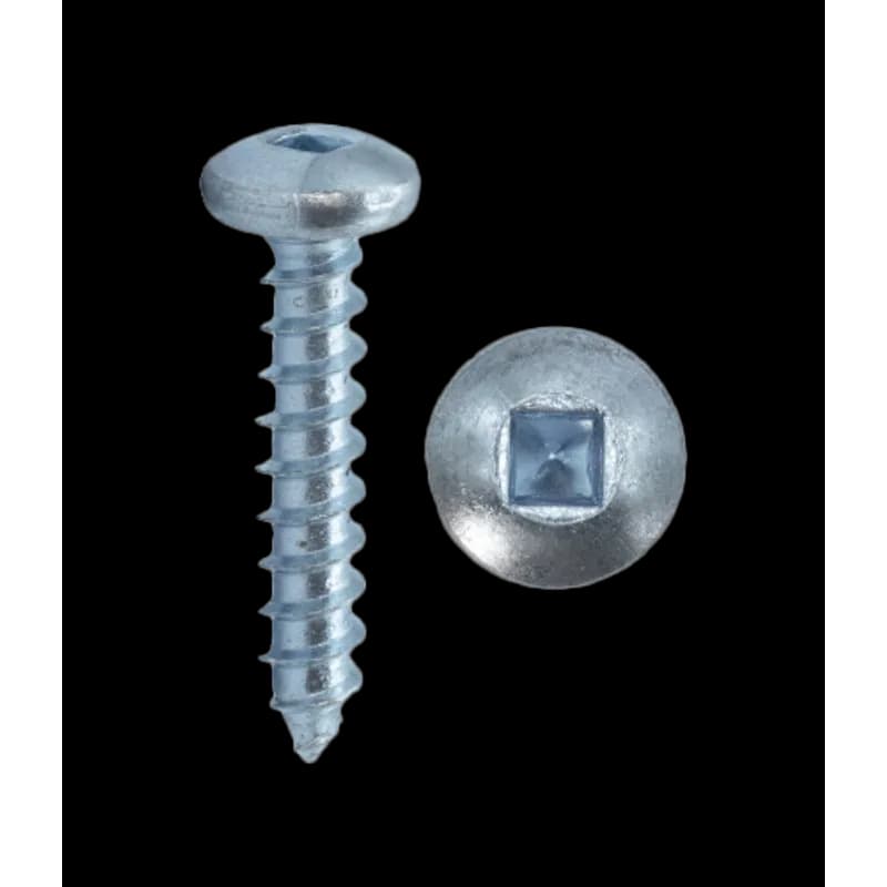 Minerallac Company 11216-1000 - 12 x 1" Self-Tapping Sheet Metal Screw, Pan Head, Square Drive, Zinc Plated, Box