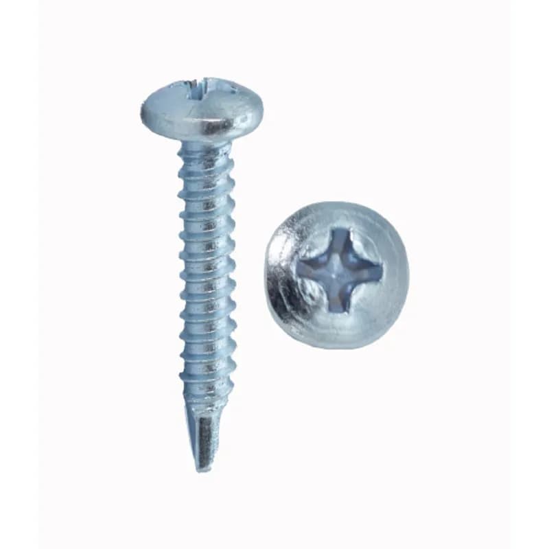Minerallac Company 82810-6 - 8-18 x 5/8" Self-Drilling (TEK) Sheet Metal Screw, Pan Head, Phillips, #1 Drill Point, Zinc Plated, Jar