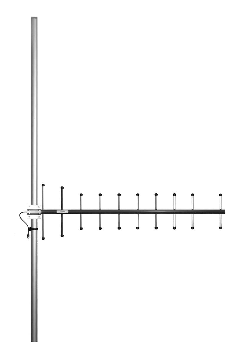 CompleTech CA420Y++++ - directional yagi - Frequency range: 405-440 MHz - Gain: 12 dBi - Polarization: vertical/horizontal - Connector: N-/ TNC-/ 7/16-female - VSWR: <1.5 - Radome: ABS/FG PU foam - Radiator material: copper - Mounting: 35-60 mm diameter pole - Wind load: 146 N